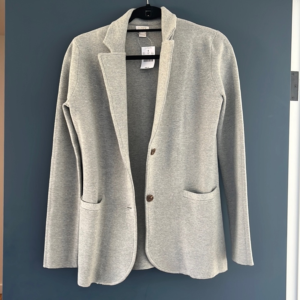 NWT J. Crew Gray Sweater Blazer